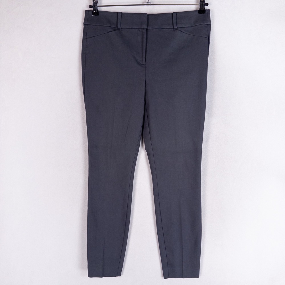 Loft Marisa Ankle Pants Womens 8 Gray Slim Leg Stretch Work Business Casual